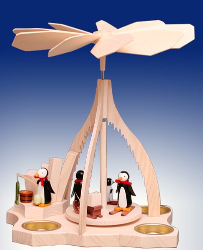 Rudolphs Schatzkiste Los pingüinos de la pirámide de la Navidad en Masa de Hielo Flotante de Hielo presentan Las montañas del Mineral de Las Luces los 27cm del té de la pirámide Nuevas