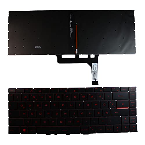 Clavier PC portable pour MSI NSK-FDDBN rétro-éclairé noir version allemande de rechange Power4Laptops