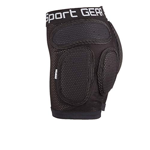 Recruit Padded Shorts For Kids 41”– 46” In Height – Hip Butt Protection Pants (4X-Small, Black) #TOP2