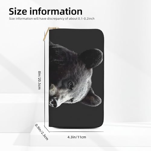 Bear Printed Long Wallet for Women Men Cute Coin Purse with Card Holder4