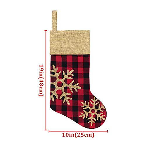 Christmas-Stockings-Decorations-6-Pack-18-inches-Red-Black-Buffalo-Plaid-Xmas-Ornaments-Rustic-Cotton-Linen-with-Embroidered-Burlap-DIY-Personalized-Farmhouse-Decor-for-Home-Family-Party-Tree Christmas Stockings Decorations 6 Pack 18 inches Red Black Buffalo Plaid Xmas Ornaments Rustic Cotton Linen with Embroidered Burlap DIY Personalized Farmhouse Decor for Home Family Party Tree
