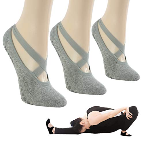 Yoga Socks Non Slip, Gmall Women’ Girls’ Cotton Grips Yoga Barre Pilates Ballet