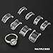 Ring Size Adjuster for Loose Rings - Jewelry Sizer, Mandrel for Making Jewelry Guard, Spacer, Sizer, Fitter - 20 Pack, 7 Sizes - Spiral Silicone Tightener Set with