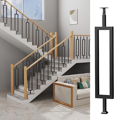 Poteaux de garde-corps pour rampe d'escalier et terrasse extérieure en bois - Lot de 5 - 2