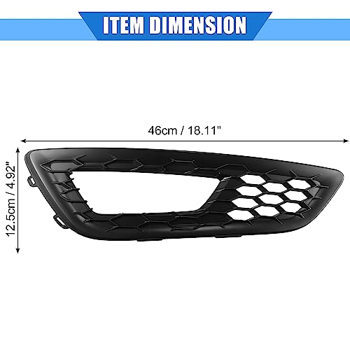 Image of 1 Pair Car Front Bumper Fog Light Mesh Grille Cover Compatible for Ford Focus 2015-2017, Durable ABS Black Left Right Fog Lamp Grille Bezel Insert