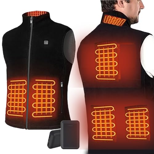 Heated Vest for Men Women with Battery Pack Included, Warm Fleece Lightweight Warming Heated Vest Rechargeable