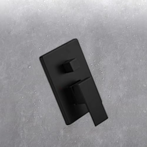 Système de douche cascade et colonne de douche noire avec pommeau de 10''