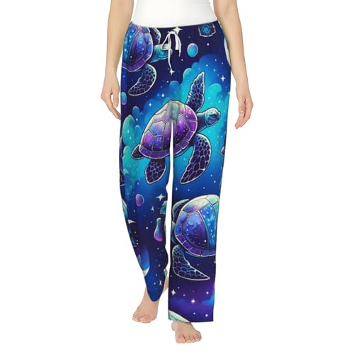 Pantalon de pyjama en polaire tortue loungewear flanelle femme