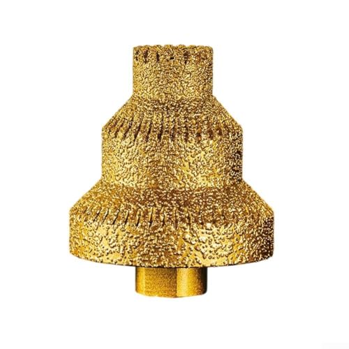 Besttoolifes Broca escalonada de 20-35-50 mm, fresadora de flauta recta para metal, madera y aluminio con rosca M10 y esmeril recubierto de oro (modelo mejorado)
