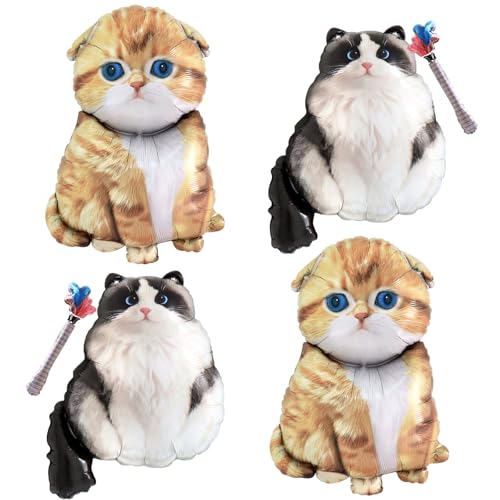Cat Balloons Kitty Balloons Cute Kitty Themed Birthday Decorations Pet Decorations Cat Party Decorations Paw Cat Kitten Baby Shower Supplies Happy Pet Decor Farm Birthday Decorations