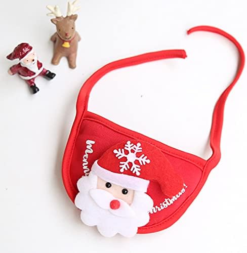 Miniatura 5 de BONICI 2 piezas - Super lindo divertido Kawaii para perro cachorro traje de Navidad toalla de saliva pañuelo para perro disfraz de Navidad para