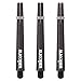 Unicorn Gripper 3 Dart Shaft Stem Set, 3 Shafts, Size Medium - 44.2mm, Black