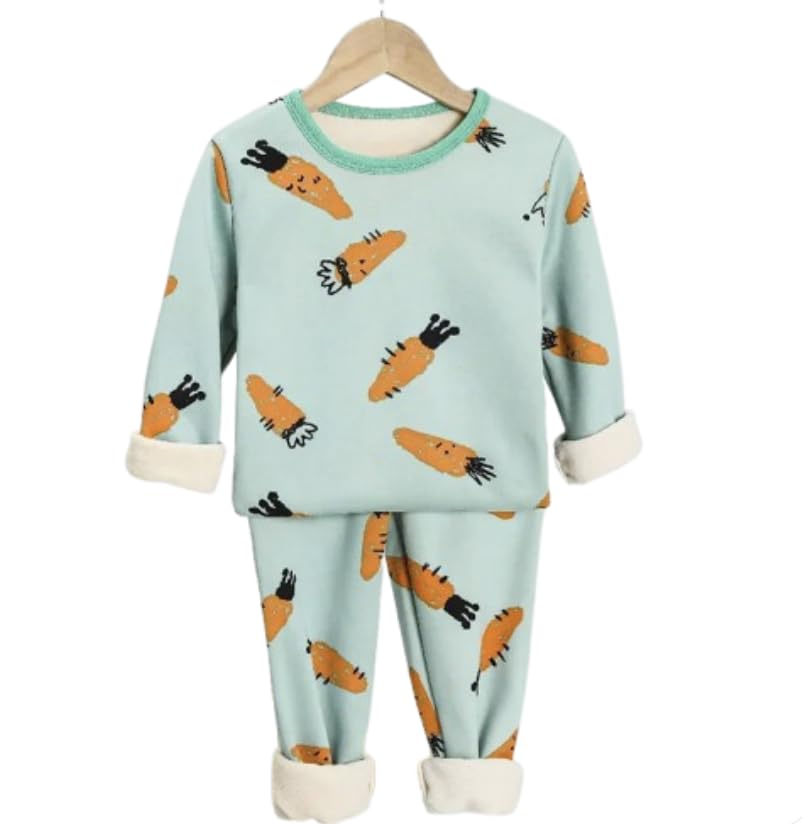 Combinaison d'hiver enfants polaire contre le froid vert radis