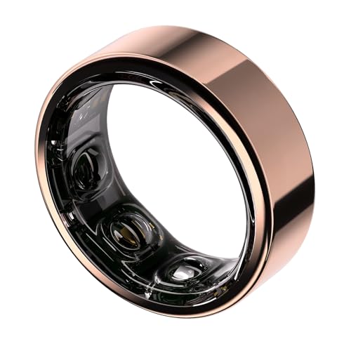 CUDIS 002 - AI Smart Ring, No Subscription Fee, 10-Day Battery Life, Sleep/Sport/Stress/Heart Rate/HRV/Blood Oxygen/Women's Health/Biological Age Tracker, Titanium, 5ATM Waterproof (Rose Gold, 9)