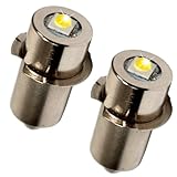 HQRP 2-Pack LED Upgrade Bulb Compatible with Hitachi 318767 UB18D UB18DAL Flashlight, 180LM 6-24V