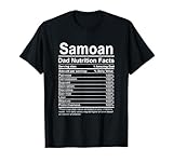 Funny Samoan Dad Nutrition Facts Samoa T-Shirt