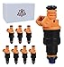Fuel Injector Set of 8 - Replaces part 280150943, 0280150939, 0280150909 - Fits Ford E250, F150, F250, F350, E350, Mustang, Lincoln and Mercury 4.6L, 5.0L, 5.4L, 5.8L Vehicles - Year 1992-2004