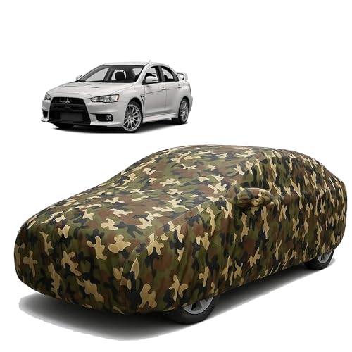 Image of Sulfar 100% Waterproof Car Body Cover for Mitsubishi Lancer - Triple-Stitched Dustproof UV, Heat & Rain Protection with Mirror Pockets, Full-Bottom Elastic & Free Storage Bag - All-Weather Indoor Outd