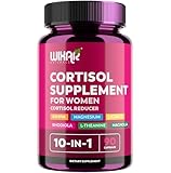 WIXAR Cortisol Supplements for Women with Ashwagandha, Magnesium, L-Theanine, Rhodiola Rosea - for High Cortisol Balanace Manager - for Sleep Support, Mood & Focus Supplement - 90 Capsules