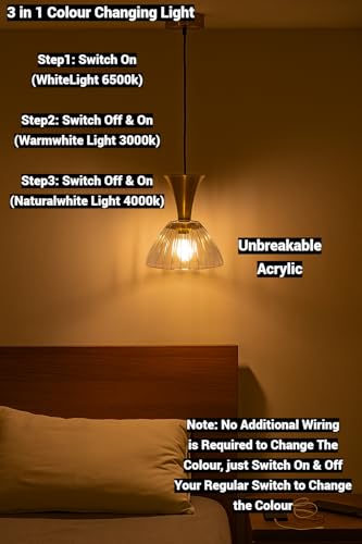 Image of FILLISKA Luxurious Hanging /Pendant Light. Warmwhite Light (Acrylic & Gold Finish-551)