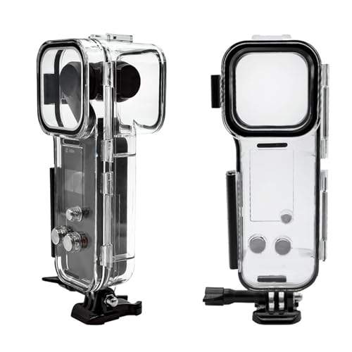 NUHFUFA Waterproof Camera Cases for DJI Osmo Pocket 3, Transparent Full Wrap-Around Waterproof Cover Thickened Frame Diving Accessories
