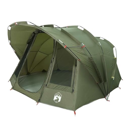vidaXL Tente de pêche 5 Personnes Vert Olive imperméable, Tente de Camping, Tente de Jardin, abri d'extérieur, abri de pêche, abri de Camping
