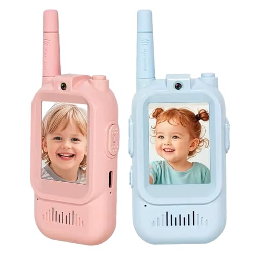 Talkies-walkies vidéo rechargeables enfant avec caméra HD et changeur de voix amusant