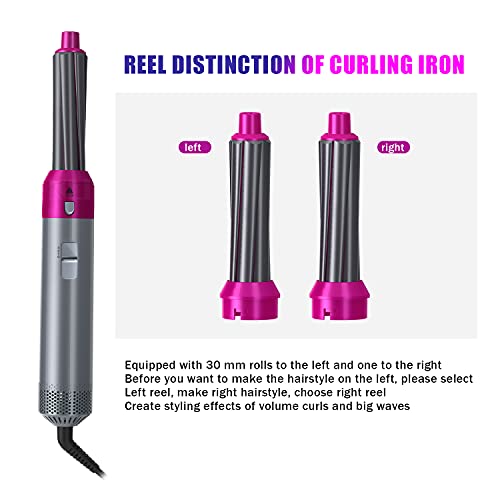 Foto von DOCT 5 in 1 Keramik-Lockenstab-Set, Multifunktions-Lockenstab, Hitzewellenkamm mit 5 austauschbaren Fässern,30S Aufheizen, Glätteisen-Styling-Tools, Purple