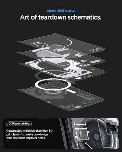 Image of Spigen Ultra Hybrid MagFit Back Cover Case Compatible with iPhone 17 Pro Max (TPU + Poly Carbonate | Zero One Black)