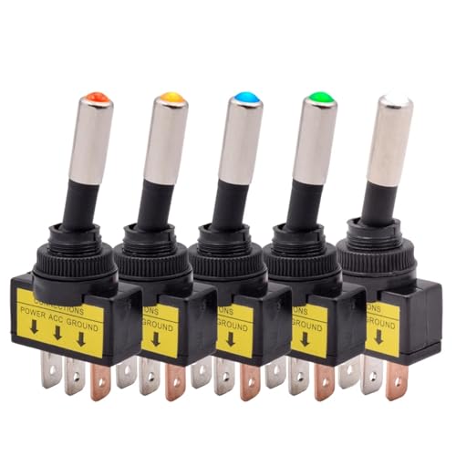 Interruptor de palanca coche 12V para camperizar furgonetas y personalizar paneles de control