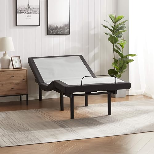 Image of Nestl Adjustable Bed Frame - 2nd Generation - Adjustable Massage Twin XL Bed Frames with Wireless Remote, Head & Foot Massage, Zero Gravity, Fast & Easy Assembly, USB Ports, Under Bed LED Lighting