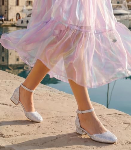 Image of Ankis Round Closed Toe Heels for Women, Low Block Heel Dress Shoes