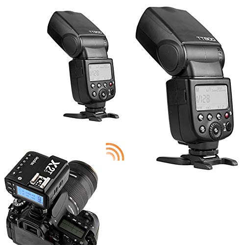 Godox 2X Tt600 Hss 2.4G Wireless Master/Slaver Flash Speedlite & Receiver Godox X2T-C Remote Trigger Transmitter Kit Built-In Godox X System Compatible For Canon Cameras #TOP1