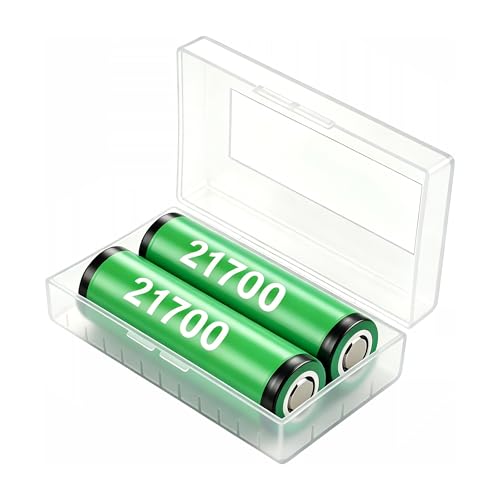 BFHB 21700 Battery Case Compact Durable TPU Organizer for Travel Flashlights & Everyday Carry2-Pack