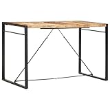 Las fuertes patas de acero hacen que la mesa de bar sea muy robusta y duradera y aportan un espectacular toque industrial.La mesa alta de cocina es fácil de montar