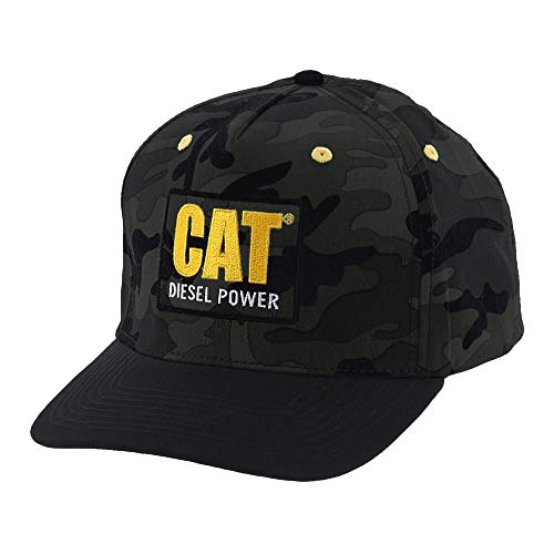 Caterpillar Men's Diesel Power Flat Bill Cap, Night camo, One