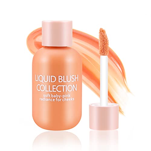 Boobeen Natural Liquid Blush Makeup, Face Blush For Cheeks Velvet Mousse Liquid Gel Cream Blusher Makeup, Moisturizing Weightless And Long-Lasting Soft Blush Color, Natural Skin Tint #TOP10