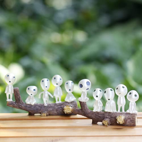 8 Stk Leuchtendes Geister-Set, Tree Elves Figurines,Miniature Luminous Ghost for Garden Decoration,Gardening,Potted Plants,Statue,Car Decoration,Flower Pots,Resin Garden,Accessories Ornaments,Randomly Cover