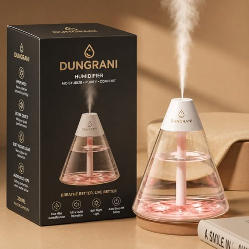 Image of Smart Ultrasonic Humidifier Small Essential Oil Diffuser 280ml, Quiet Aromatherapy Mini Humidifiers,Air Diffuser for Office Bedroom,Cool Mist Diffuser with Waterless Auto Shut-Off Protection