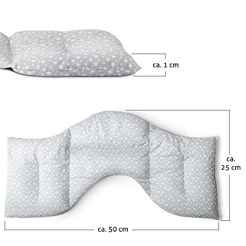 Almohada térmica para microondas de algodón gris: saquito de semillas cervical 6