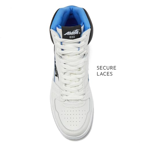 Avia Tênis de basquete masculino 830, tênis retrô de cano alto para uso interno ou externo, rua ou q