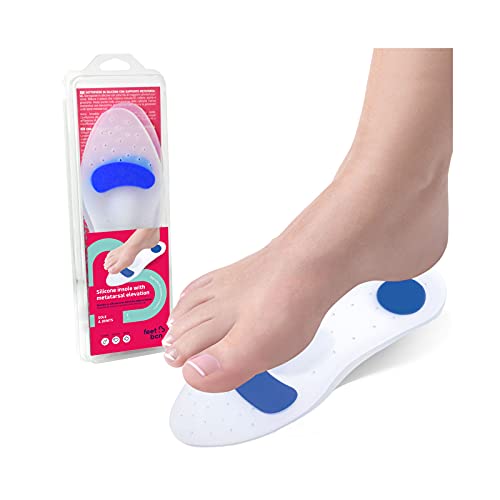 feet bcn Semelles en silicone avec élévation métatarsal. Élévation avant - Soulage la pression et les douleurs dans la zone plantaire et le talon - 1paire Taille XL: EU 43-44 Fabriqué à Barcelone Cover