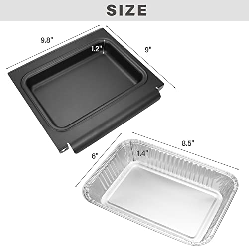 Grease Catcher With 10 Pack Aluminum Grease Cup Liners For Weber Spirit/Spirit Ii 200/300 Genesis And Genesis Ii Lx200/300 Series Grill, Replacement Part Drip Pan For Weber Traveler 67047 83156 6415 #TOP6