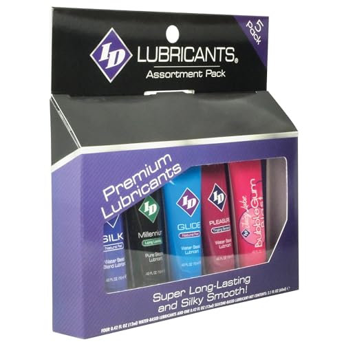 ID Lubricant Assorted Water-Based Flavoured Silicone Lubricant Tube 5 Pack