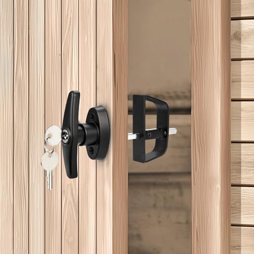Poignées de porte en forme de T haute sécurité avec accessoires de fixation