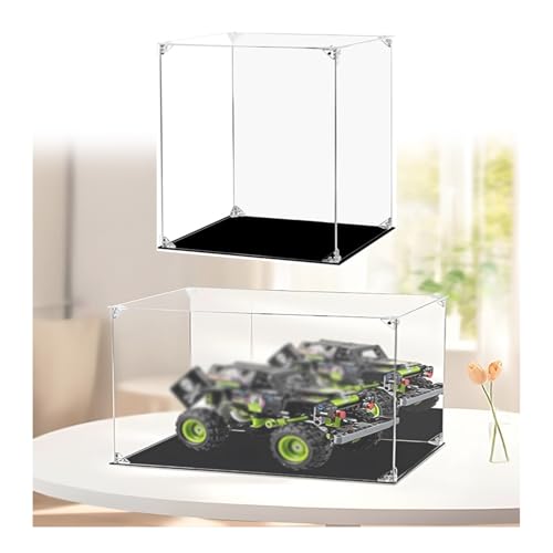 Cube Small Storage Containers Transparent Box Dustproof Protection Need Remove The Protective Film for Lego Action Figures Model Statues(50x50cm(20