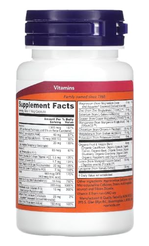 Now Foods - DAILY VITS | Multivitamínico de alta potencia con nutrientes esenciales - 30 cápsulas veganas