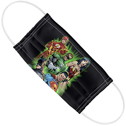 Justice League Will Power 1-Ply Reusable Face Mask Covering with Adjustable Nose Wire, Unisex
