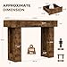Miereirl 47" Entryway Table with Storage Drawer, Farmhouse Narrow Console Sofa Table with Outlet & LED Light,Wooden Rectangular Side Tables for Behind Couch, Living Room, Entrance, Vintage Brown