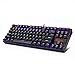 Redragon K552 Mechanical Gaming Keyboard, RGB Rainbow Backlit, 87 Keys, Tenkeyless, Compact Steel Construction with Cherry MX Blue Switches for Windows PC Gamer (White)